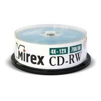 Mirex CD-RW диск 700 Mb 12х по 25 шт. CakeBox