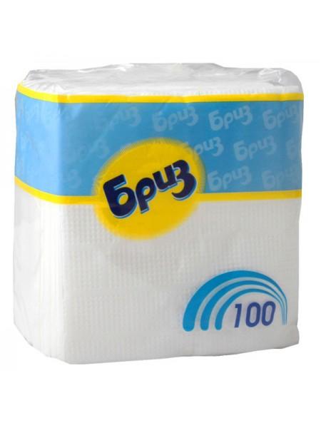 Амигус Салфетки бумажные "Бриз" белые 100 шт./пач.