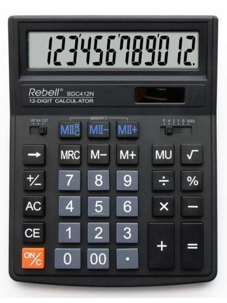 Rebell Калькулятор настольный 12-разрядный BDC412NBK BX