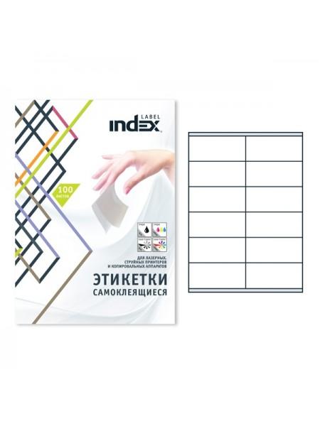 INDEX Наклейки 105х48, белые, 12/100