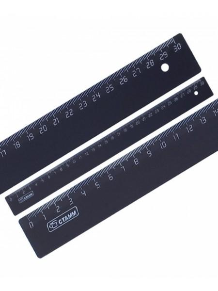 СТАММ Линейка 30см черная СТАММ Линейка 30см черная