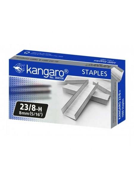 KANGARO Скобы для степлера №23/8, 2000шт/уп.