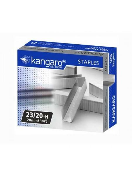 KANGARO Скобы для степлера №23/20, 1000шт/уп.