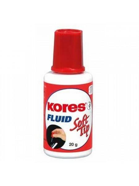 KORES Корректирующая жидкость "Fluid soft tip" 25 мл.