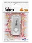 Mirex  4Gb USB FlashDrive SWIVEL WHITE, мет.откидная дужка на разъем