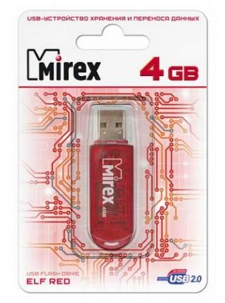 Mirex 4Gb USB FlashDrive ELF RED Mirex 4Gb USB FlashDrive ELF RED