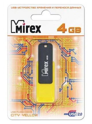 Mirex 4Gb USB FlashDrive CITY YELLOW Mirex 4Gb USB FlashDrive CITY YELLOW