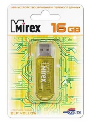 Mirex 16Gb USB FlashDrive ELF YELLOW Mirex 16Gb USB FlashDrive ELF YELLOW