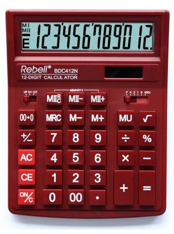 Rebell Калькулятор настольный 12-разрядный BDC412NRD BX