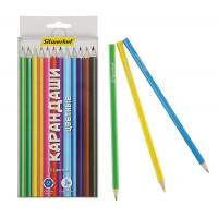 SILWERHOF Карандаши цветные 12 цв., шестигранные, картонная коробка