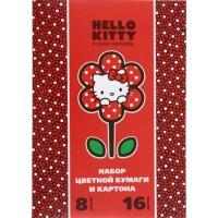 Action Набор цветной бумаги и картона А4 Hello Kity 8л.8цв + 8л.8цв