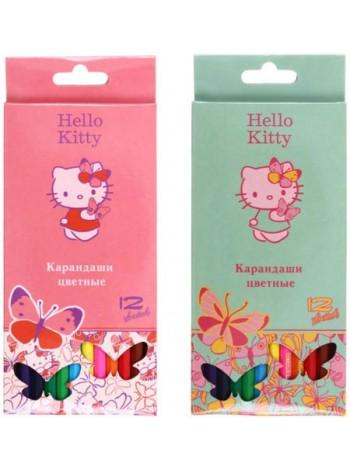 Action Карандаши цветные Hello Kitty, 12 цветов, длина 175 мм, ассорти