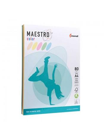 Набор цветной бумаги Maestro COLOR, пл. 80г/м2, ф.А4, 250л, пастельные тона