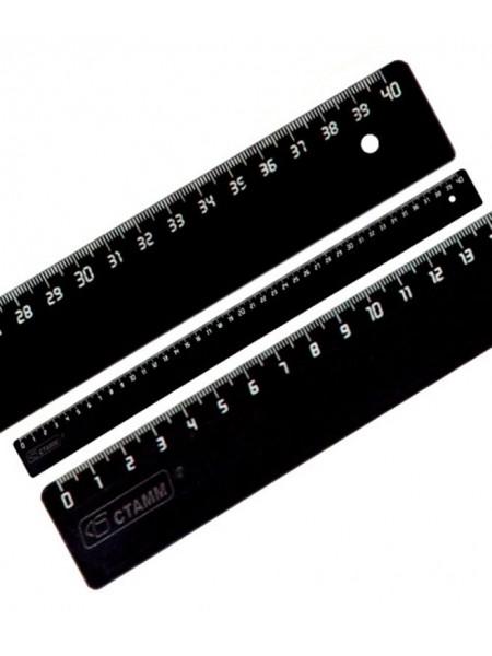 СТАММ Линейка 40см черная СТАММ Линейка 40см черная
