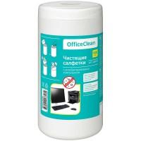 OfficeClean Туба с чистящими салфетками универсальные, антибактериальные 100 шт