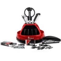 FORPUS Настольный органайзер, 9 предметов, вращающийся, красный UFO