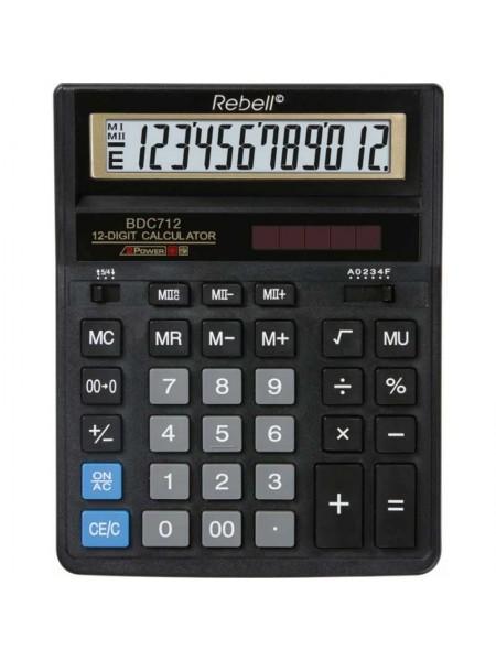 Rebell Калькулятор настольный 12-разрядный BDC712GL BX