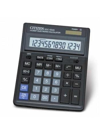 CITIZEN Калькулятор настольный 14-разрядный SDC-554S