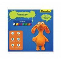 SILWERHOF Пластилин 12 цветов Джинсовая коллекция 240 гр, стек