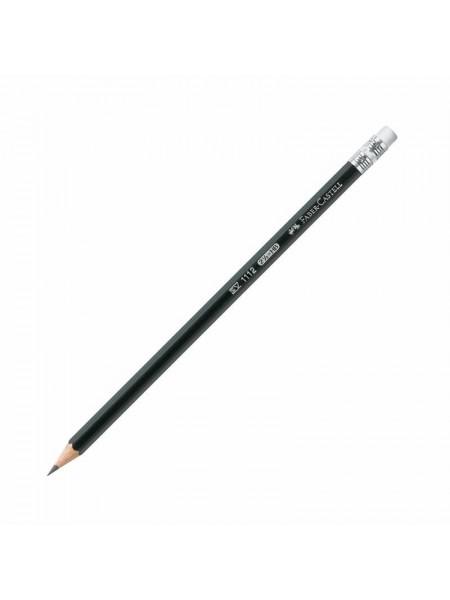 Faber-Castell Карандаш простой 1112, HB, c ластиком, заточенный