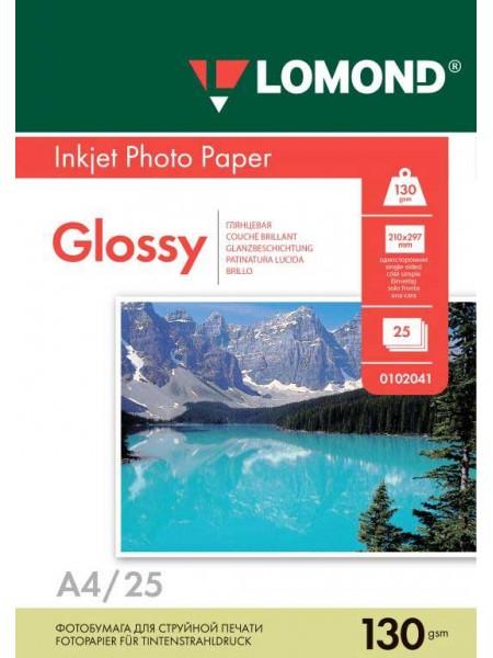 LOMOND Фотобумага глянцевая А4 (210 х 297) 130 г/м 25л. односторонняя LOMOND Фотобумага глянцевая А4 (210 х 297) 130 г/м 25л. односторонняя
