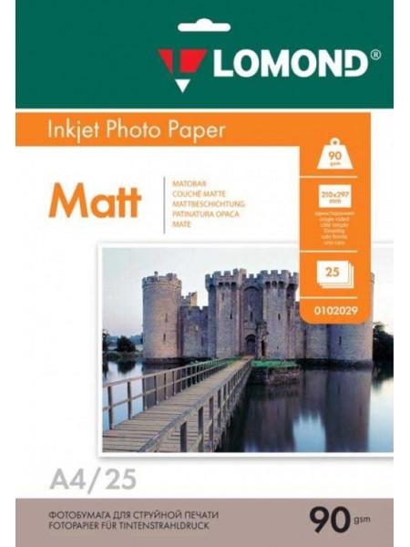 LOMOND Фотобумага матовая А4 (210 х 297)  90 г/м  25л. односторонняя LOMOND Фотобумага матовая А4 (210 х 297)  90 г/м  25л. односторонняя