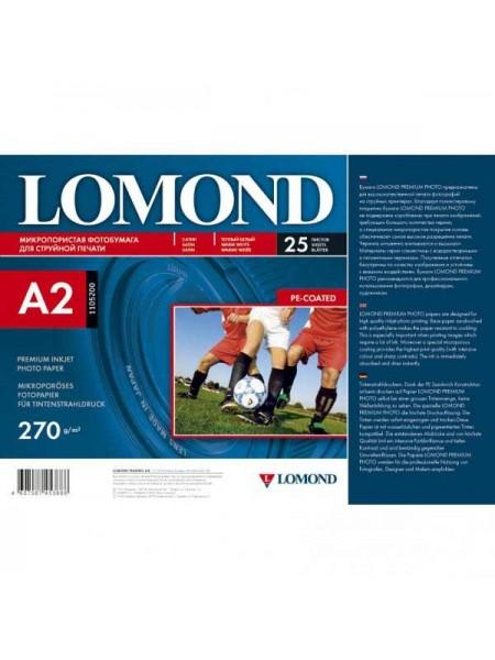 LOMOND Фотобумага атласная тепло-белая (Сатин) А2 (420 x 594) 270 г/м  25л. односторонняя LOMOND Фотобумага атласная тепло-белая (Сатин) А2 (420 x 594) 270 г/м  25л. односторонняя