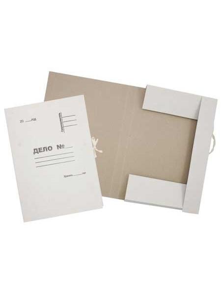 Папка картонная на завязках, ширина корешка 35мм (2 завязки), КТ 0.6, белая Папка картонная на завязках, ширина корешка 35мм (2 завязки), КТ 0.6, белая