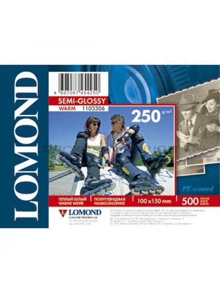 LOMOND Фотобумага полуглянцевая тепло-белая А6 (100 x 150) 250 г/м 500л. односторонняя LOMOND Фотобумага полуглянцевая тепло-белая А6 (100 x 150) 250 г/м 500л. односторонняя