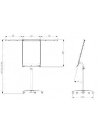 2x3 Флип-чарт "Mobilchart Pro" на колесиках