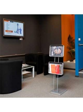 tarifold Стойка информационная напольная Solo для А4 (без демопанелей) tarifold Стойка информационная напольная Solo для А4 (без демопанелей)