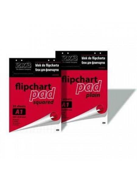 2x3 Блок бумажный для флип-чарта, 99х66 см, 20 листов, нелинованный 2x3 Блок бумажный для флип-чарта, 99х66 см, 20 листов, нелинованный