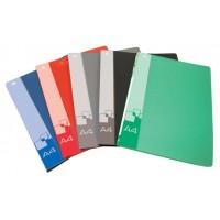 БЮРОКРАТ Папка с пружинным скоросшивателем A4, пластик 0.7мм, внутренний и торцевой карманы