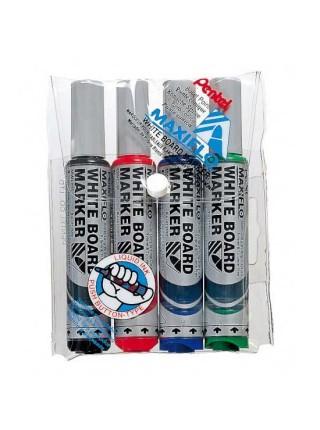 PENTEL Набор маркеров для доски "MAXIFLO", 4 шт