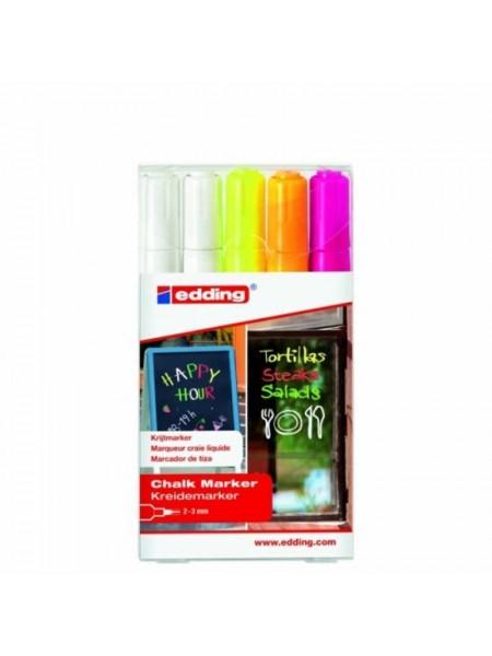 EDDING Набор маркеров меловых 4095, 5 цветов 