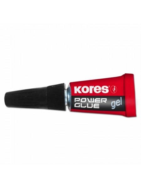 KORES Супер-клей "Powerglue GEL" 3*1гр.