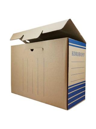 KOROBOFF Короб архивный из бурого гофрокартона ширина 150 мм KOROBOFF Короб архивный из бурого гофрокартона ширина 150 мм