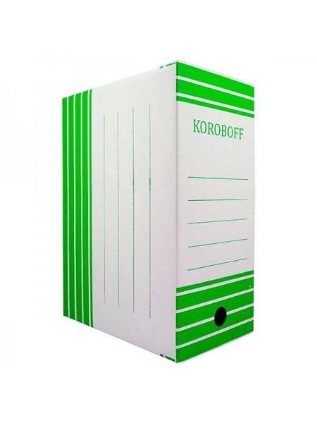KOROBOFF Короб архивный из белого гофрокартона ширина 150 мм KOROBOFF Короб архивный из белого гофрокартона ширина 150 мм