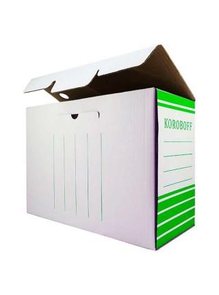 KOROBOFF Короб архивный из белого гофрокартона ширина 150 мм KOROBOFF Короб архивный из белого гофрокартона ширина 150 мм
