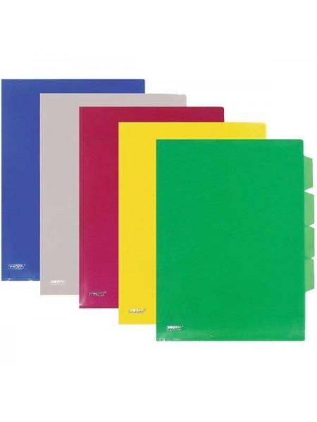 PROFF Папка уголок А4, с тремя отделениями ассорти 0,18мм PROFF Папка уголок А4, с тремя отделениями ассорти 0,18мм