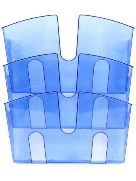 ЮНИ Лоток для бумаг настенный 3-х секционный