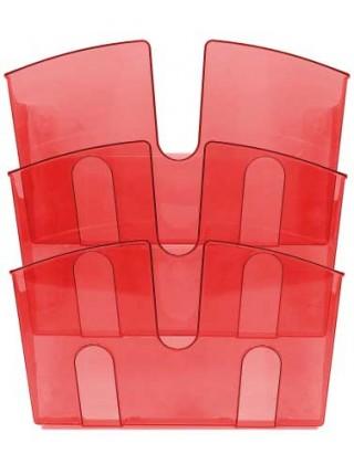 ЮНИ Лоток для бумаг настенный 3-х секционный