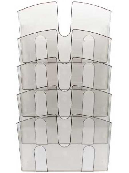 ЮНИ Лоток для бумаг настенный 5 секционный