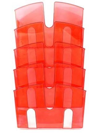 ЮНИ Лоток для бумаг настенный 5 секционный