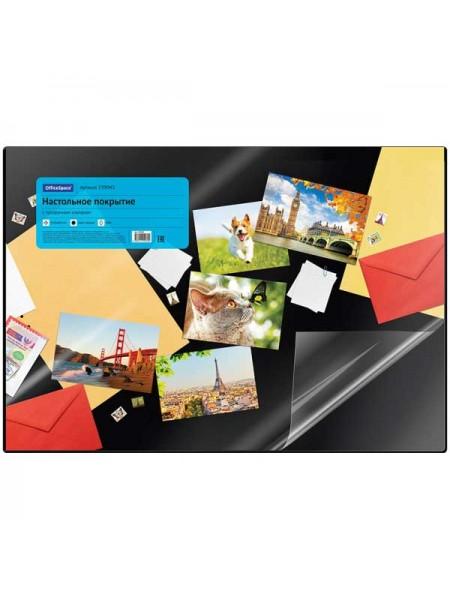 OfficeSpace Бювар настольный с прозрачным верхом 45х65см, черный OfficeSpace Бювар настольный с прозрачным верхом 45х65см, черный