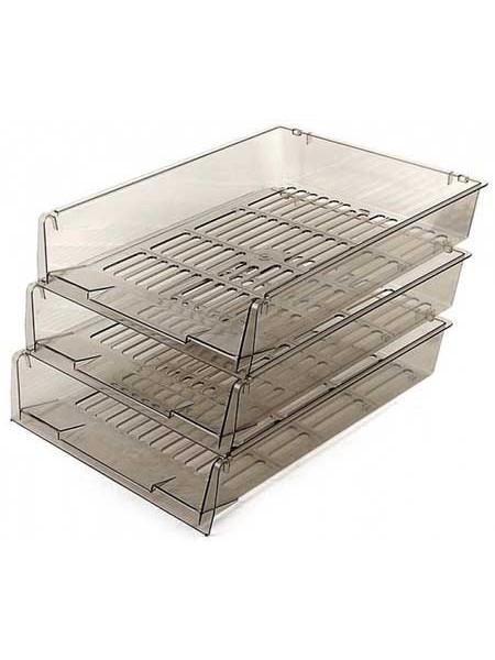 ЮНИ Набор из 3-х лотков для бумаг горизонтальных "Престиж" ЮНИ Набор из 3-х лотков для бумаг горизонтальных "Престиж"