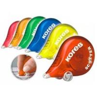 KORES Корректирующий роллер "Scooter" 4.2мм х 8м, ассорти