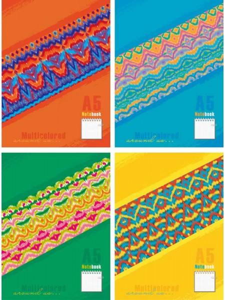 BG Блокнот А5, 80л., на спирали, "Multicolor"