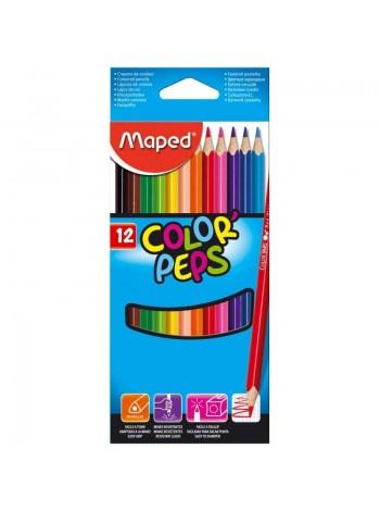 MAPED Цветные карандаши "Color Peps" 12 шт + точилка