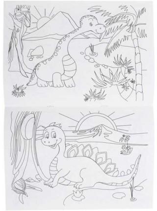 Каляка-Маляка Раскраска, А4, 4 л., «Динозаврики» Каляка-Маляка Раскраска, А4, 4 л., «Динозаврики»